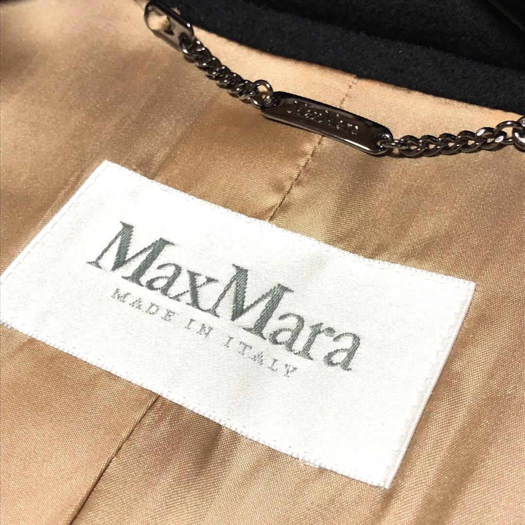 新品未使用　白タグ　マックスマーラ　チェスターコート　ラナ　カシミヤ　黒　40