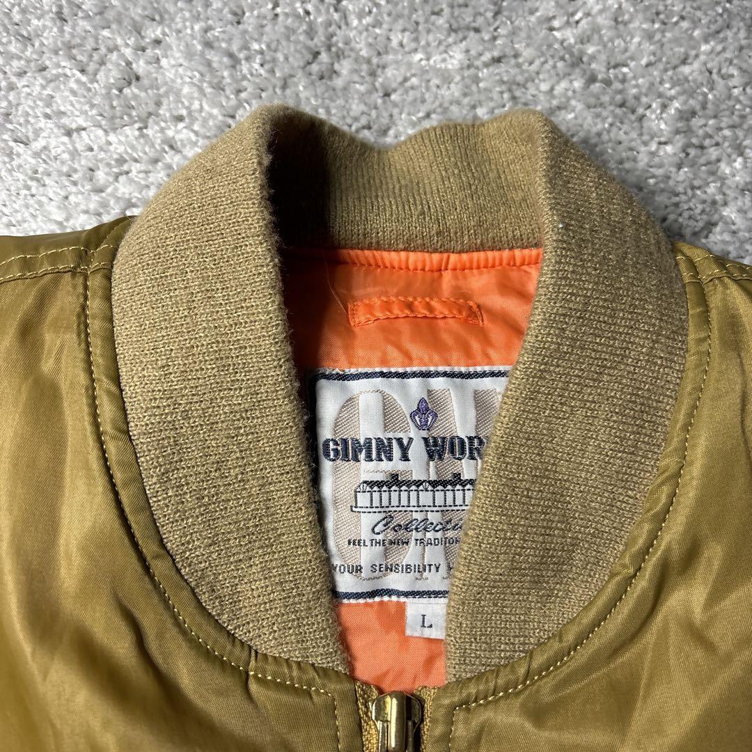 ヴィンテージ　フライトジャケット　MA1 刺繍デザイン　ユニセックス　90s