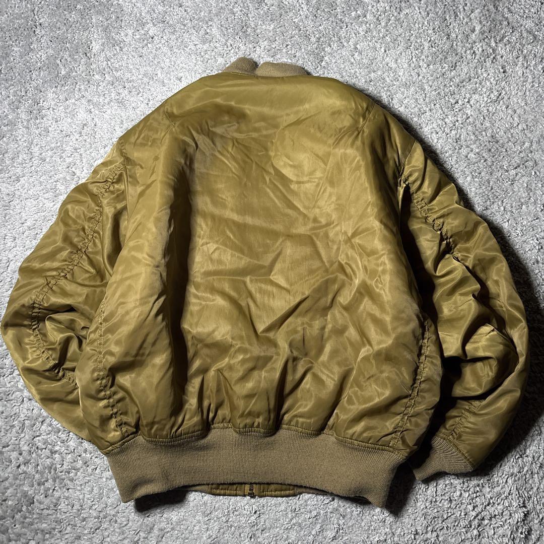 ヴィンテージ　フライトジャケット　MA1 刺繍デザイン　ユニセックス　90s