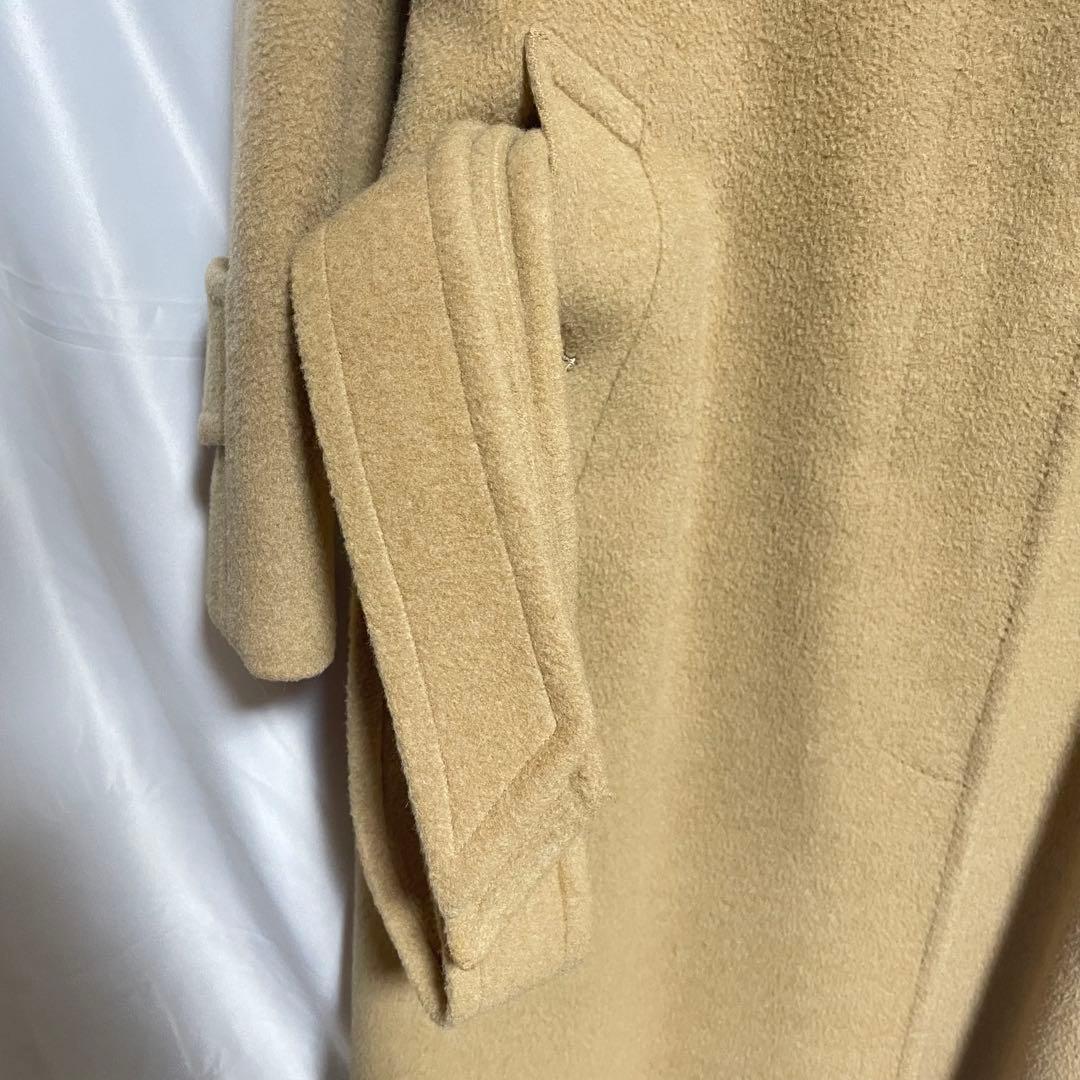 Burberry コート　プローサム　ステンカラー　ウール　裏地ロゴ　キャメル
