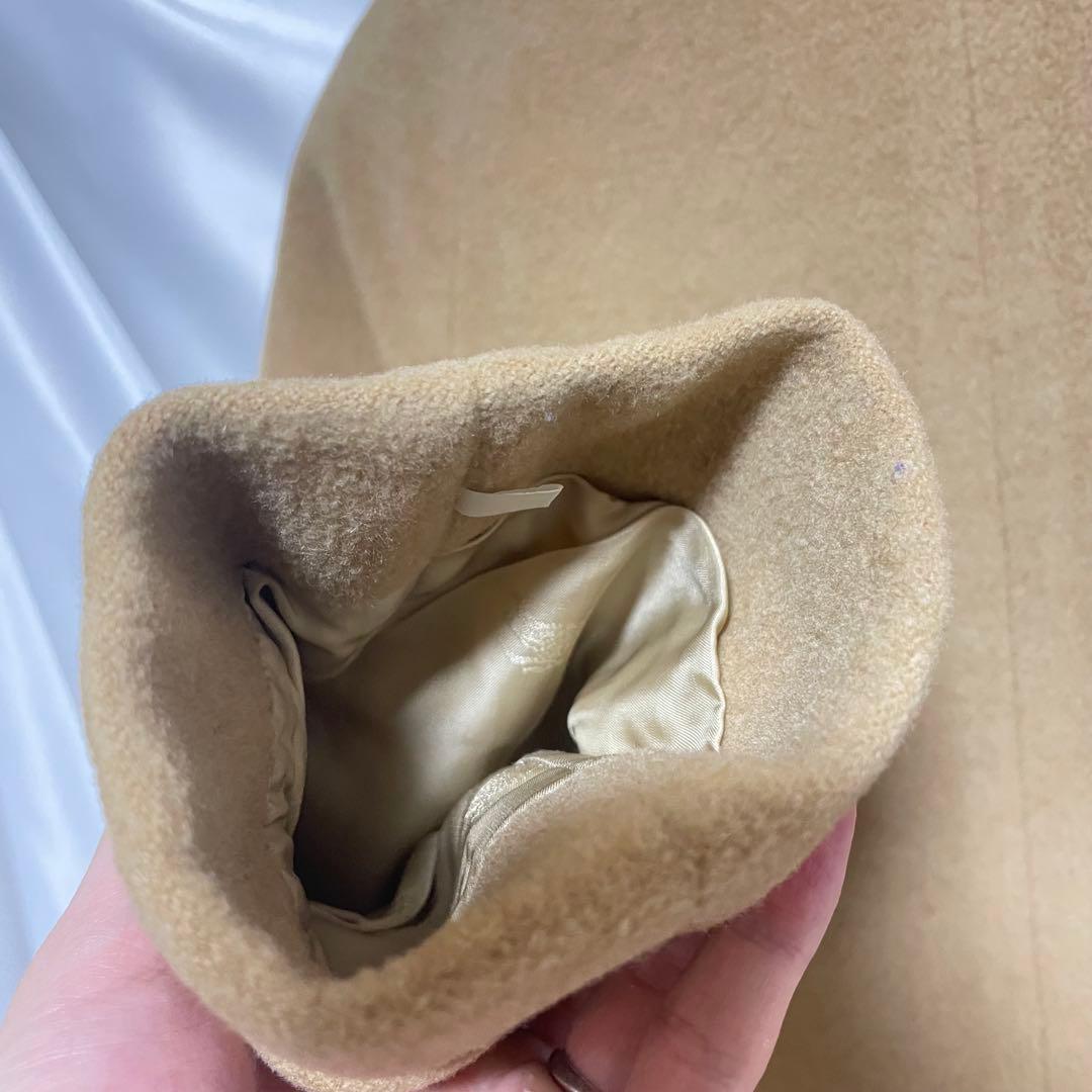 Burberry コート　プローサム　ステンカラー　ウール　裏地ロゴ　キャメル