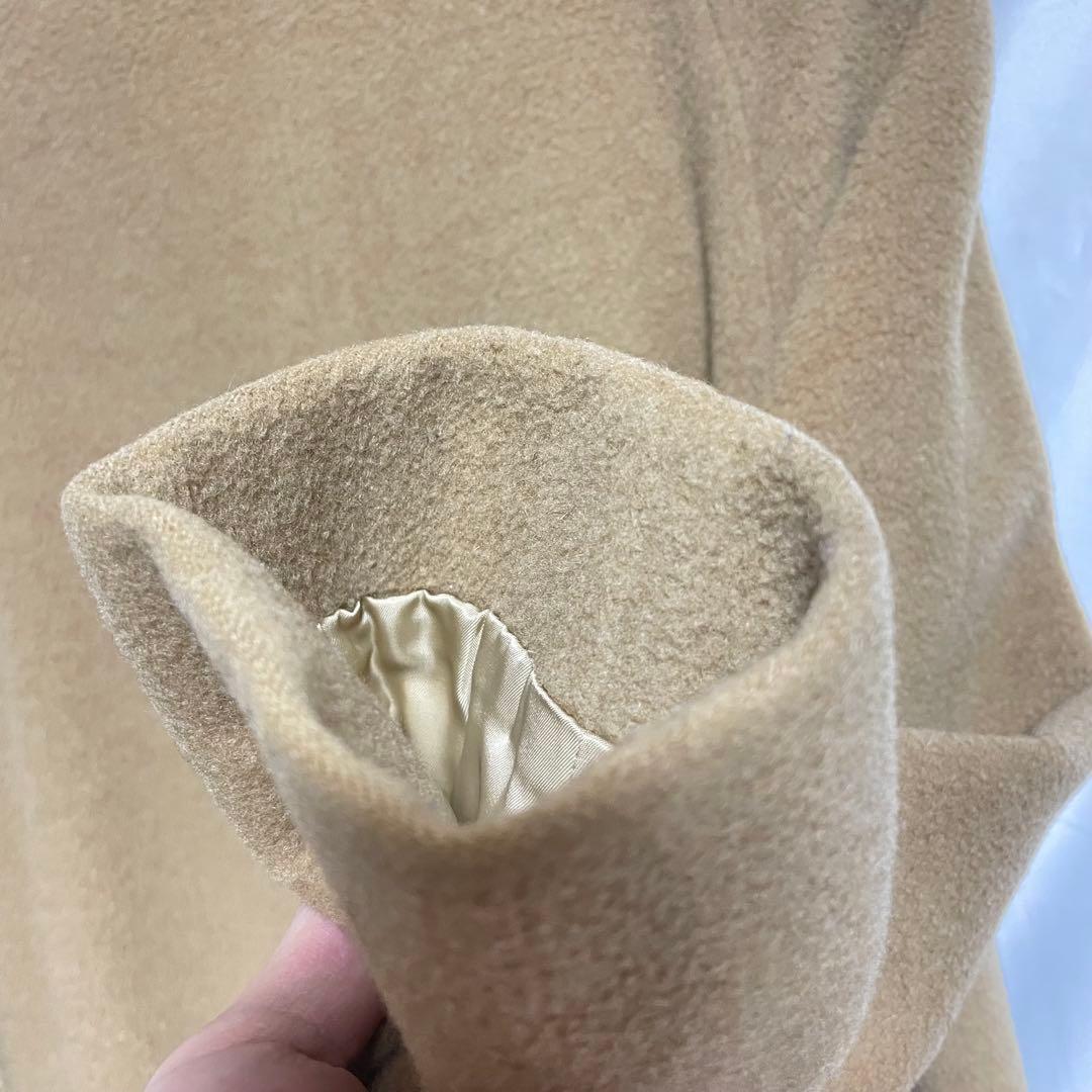 Burberry コート　プローサム　ステンカラー　ウール　裏地ロゴ　キャメル