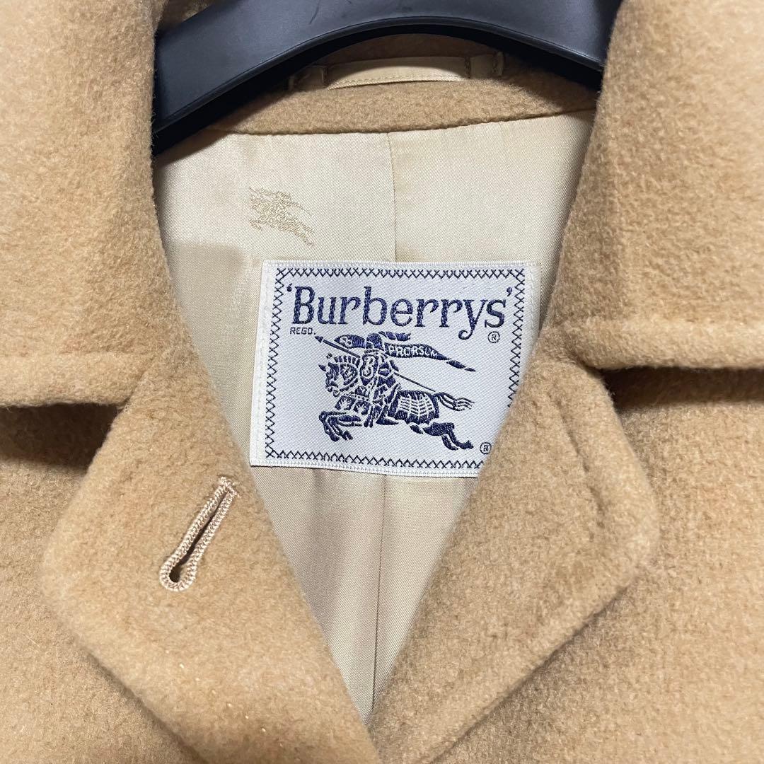 Burberry コート　プローサム　ステンカラー　ウール　裏地ロゴ　キャメル
