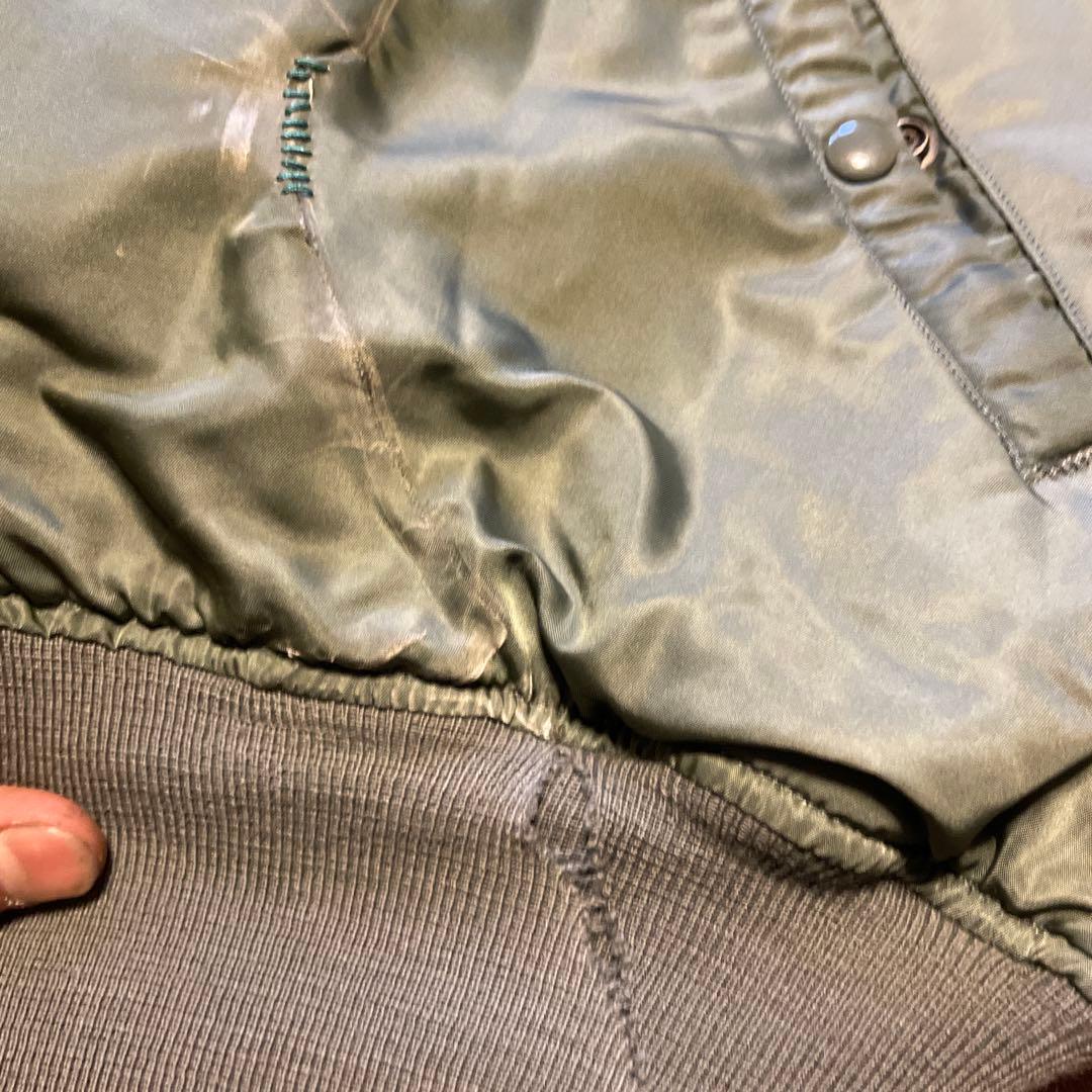 MA-1 米軍　当時物　破れ、補修が多数　サイズ不明