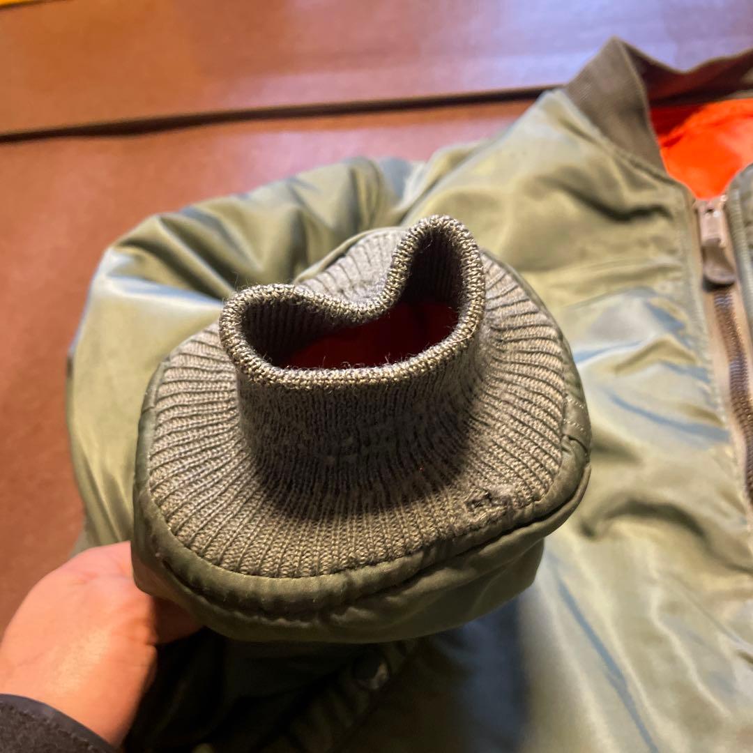 MA-1 米軍　当時物　破れ、補修が多数　サイズ不明