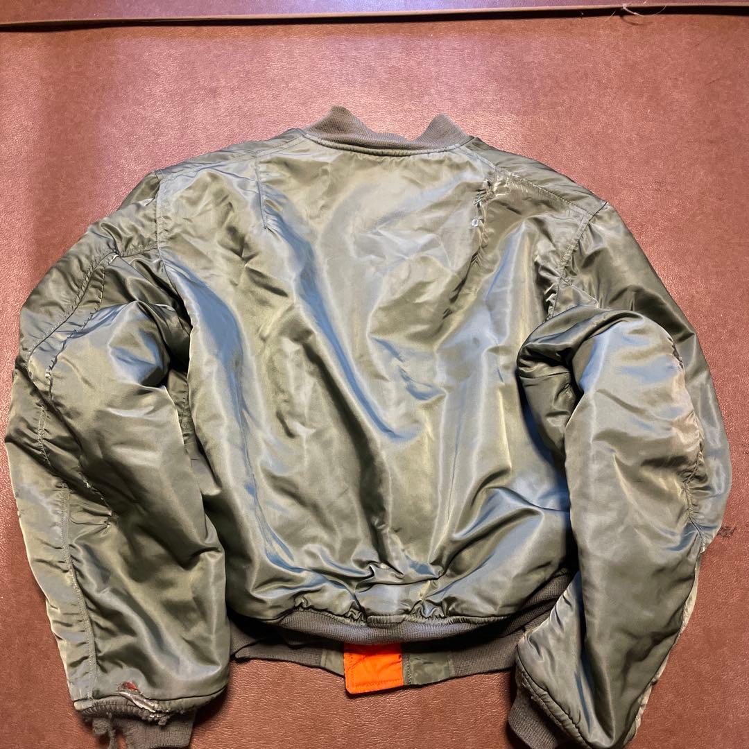 MA-1 米軍　当時物　破れ、補修が多数　サイズ不明