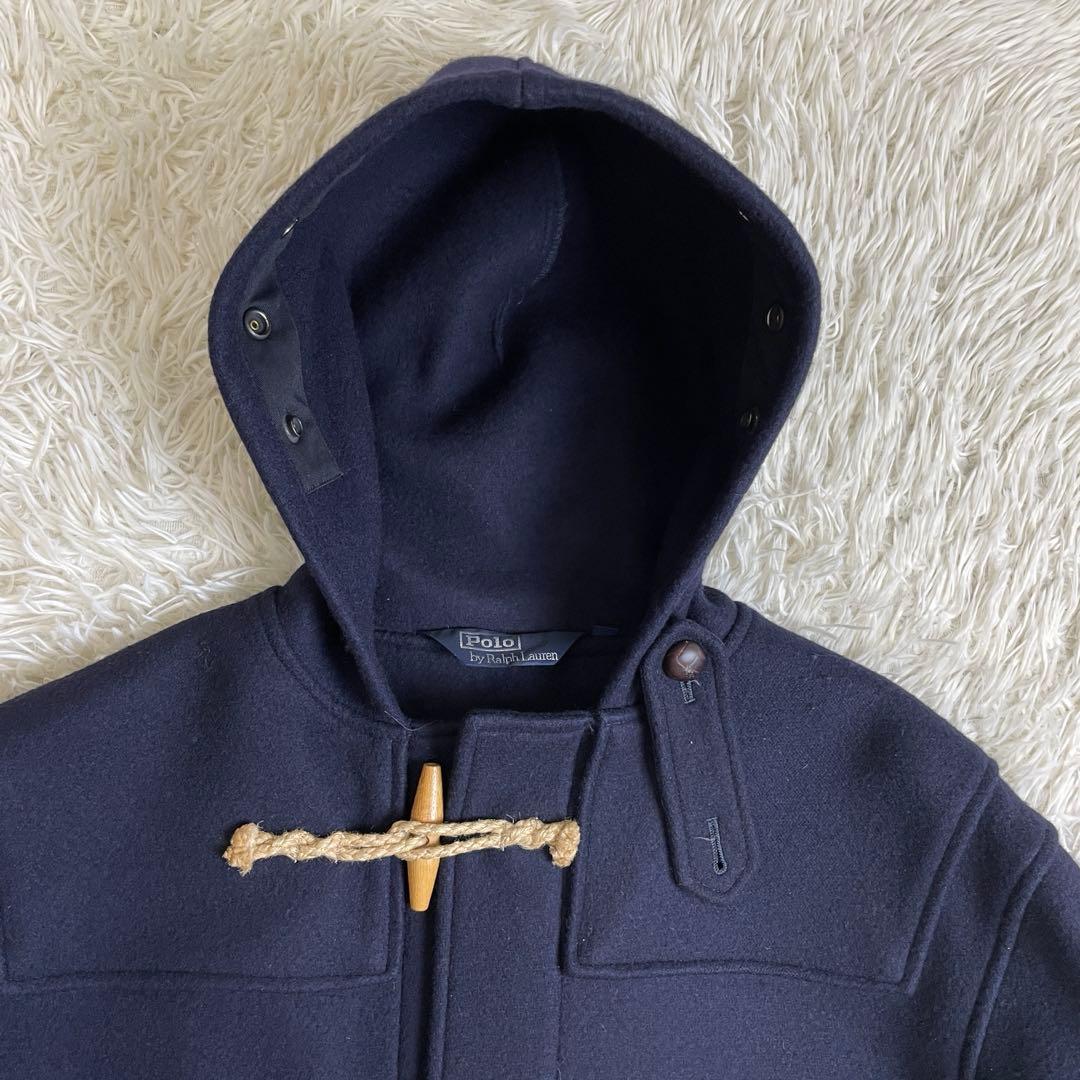 90s ポロラルフローレン ダッフルコート 三角タグ ネイビー L