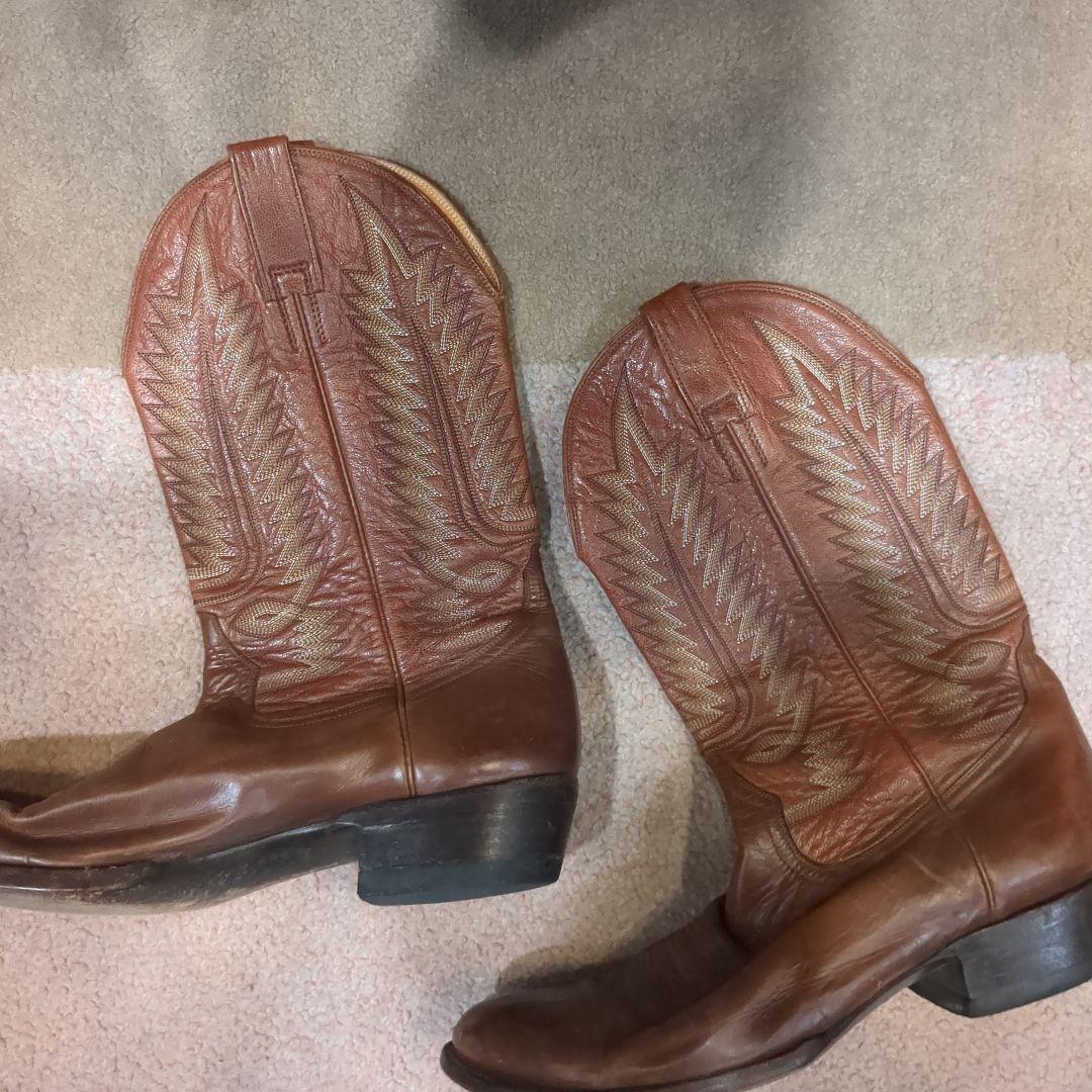 木村拓哉着用 USA古着 ウエスタンブーツ ブラウン刺繍入り