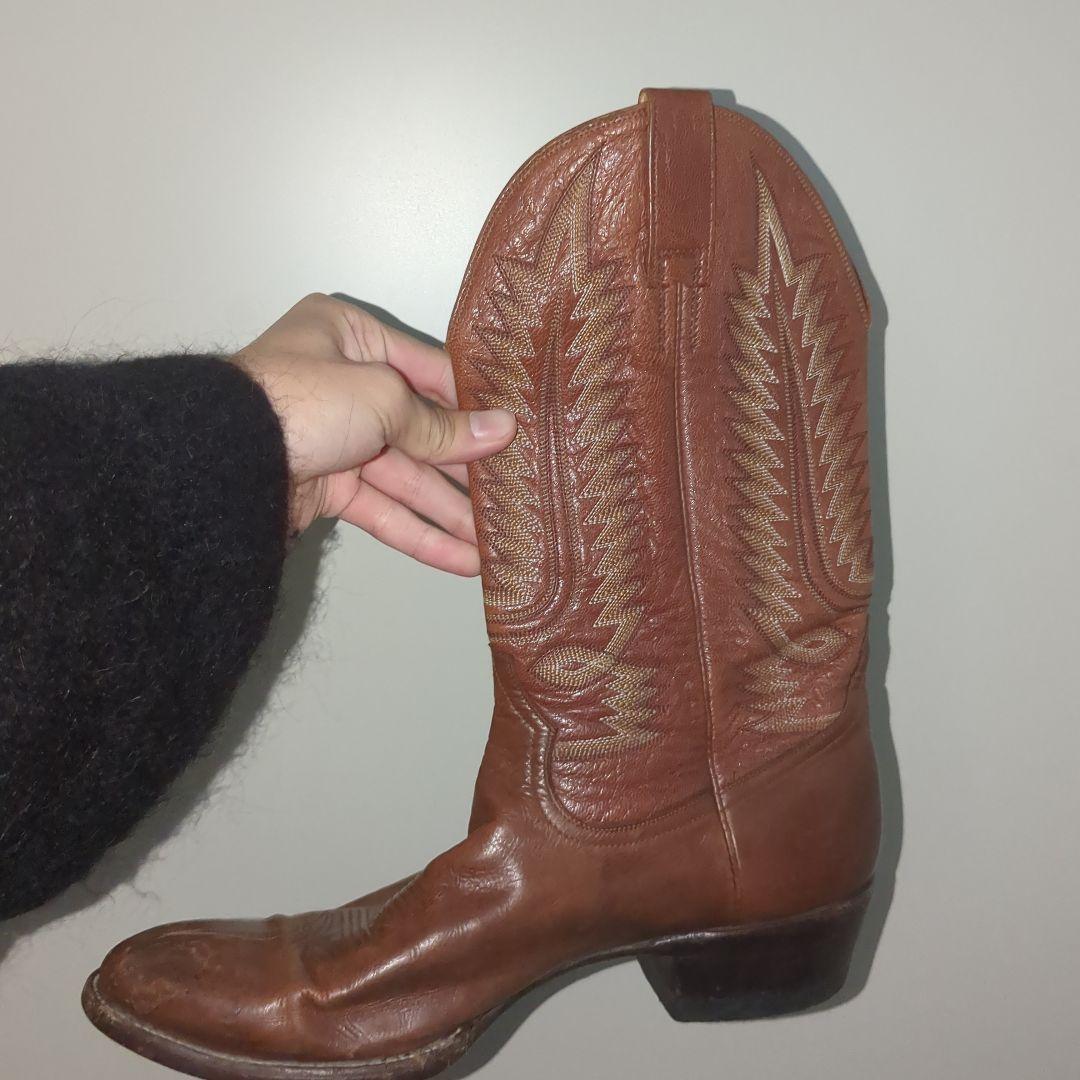 木村拓哉着用 USA古着 ウエスタンブーツ ブラウン刺繍入り