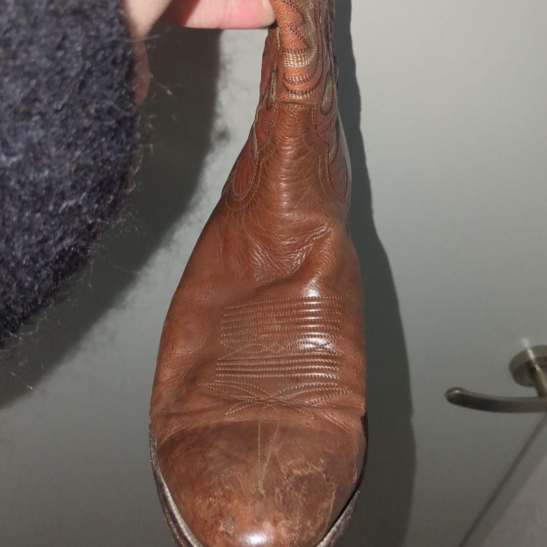 木村拓哉着用 USA古着 ウエスタンブーツ ブラウン刺繍入り