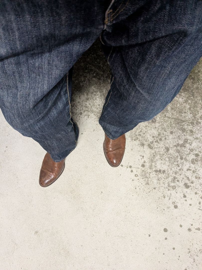 木村拓哉着用 USA古着 ウエスタンブーツ ブラウン刺繍入り