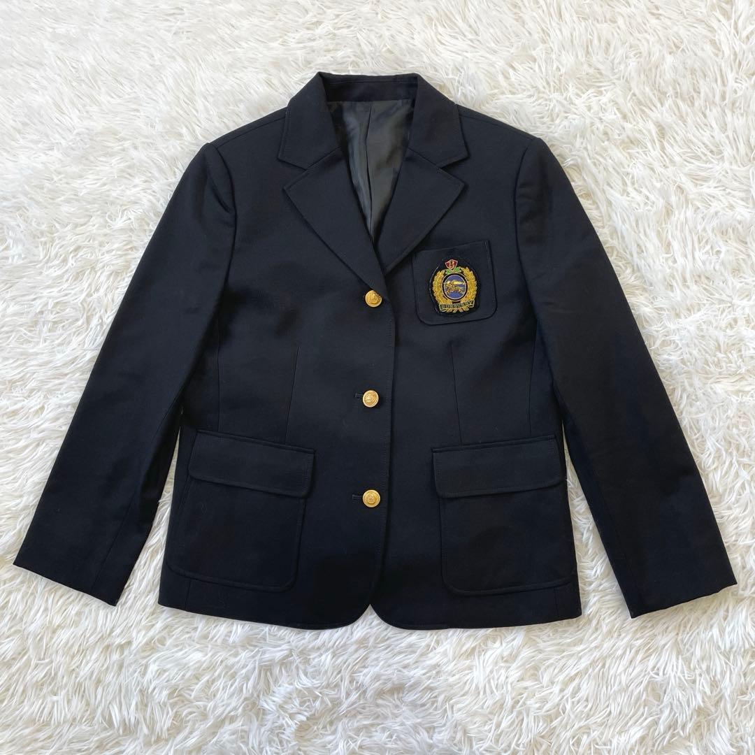 BURBERRY LONDON バーバリーロンドン エンブレム 紺ブレ 160A