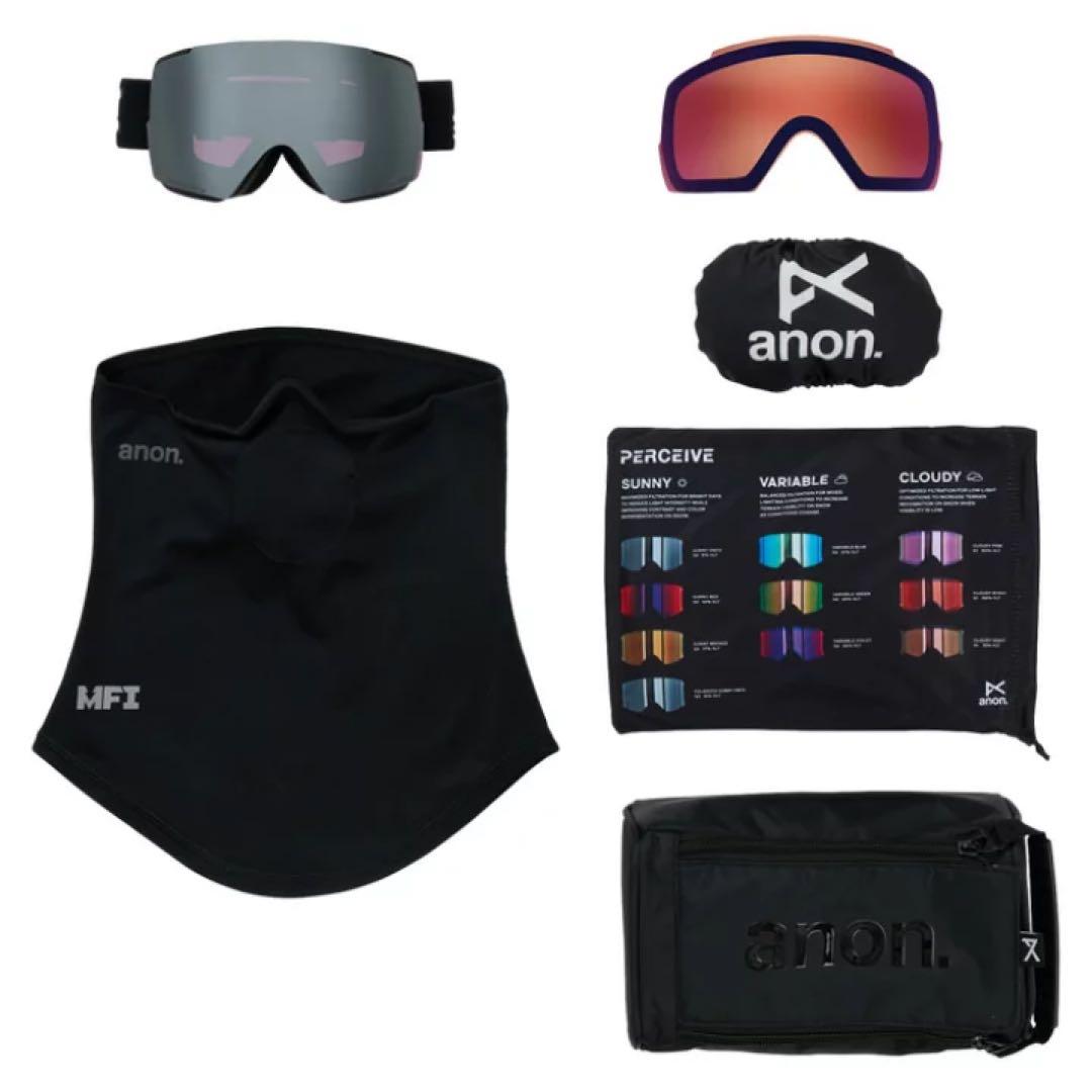 anon M5S ゴーグル + レンズセット + フェイスマスク＋バラクラバ
