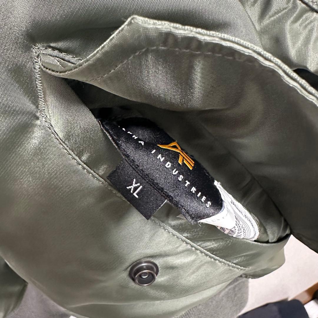 美品 XL alpha MA1 MA-1 アメカジ バイカー カーキ