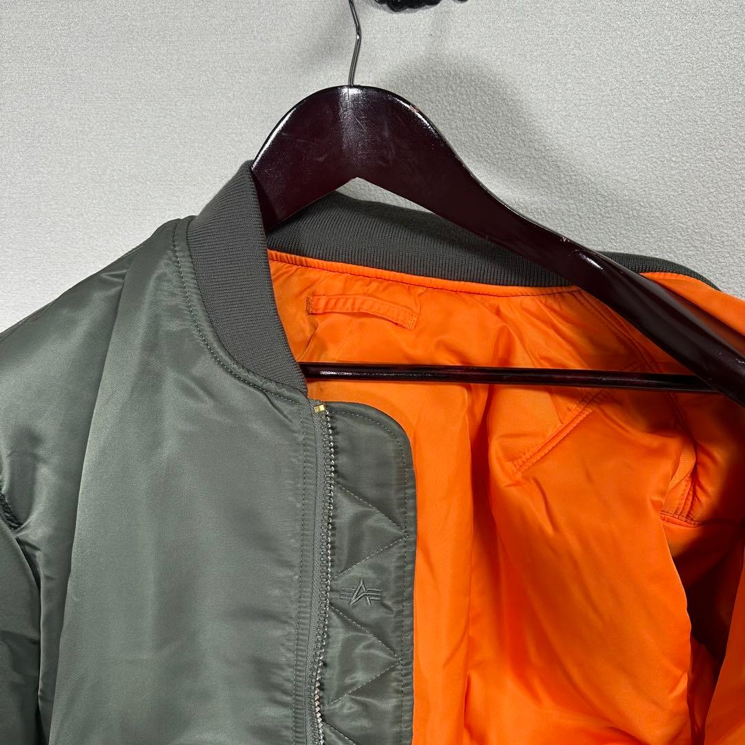 美品 XL alpha MA1 MA-1 アメカジ バイカー カーキ