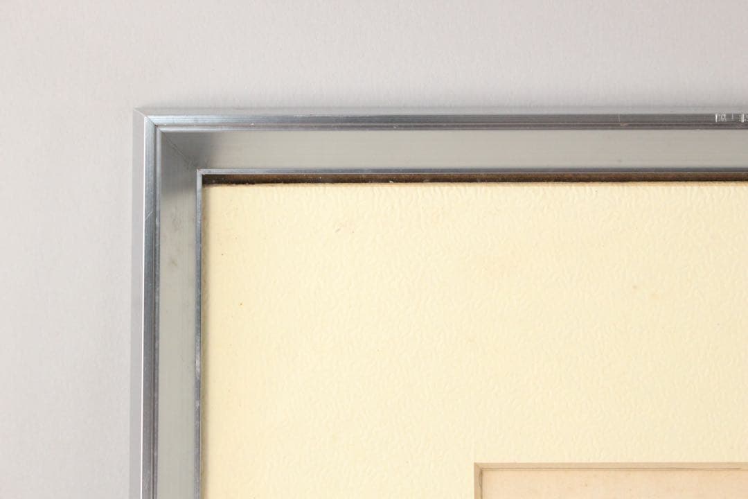 No5085 額装　ヘンリー杉本　遮光器土偶図　1970年　直筆サイン　送料無料