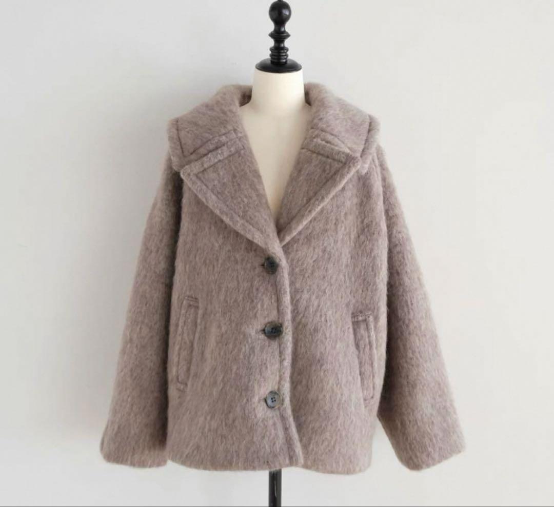 シールームリン シャギーウールBIGカラーコート