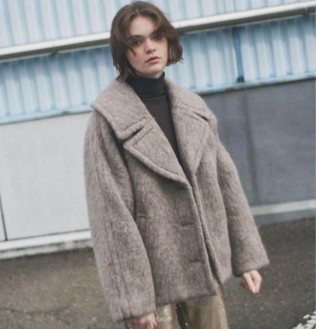 シールームリン シャギーウールBIGカラーコート