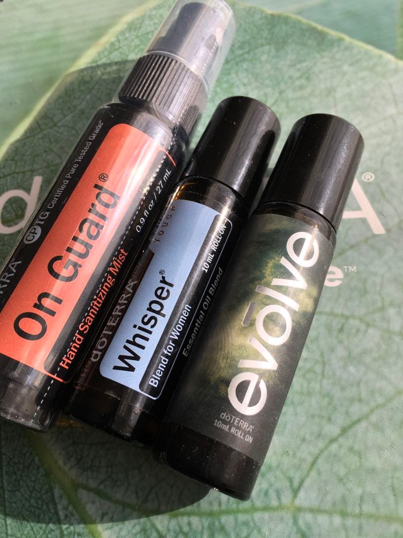 doTERRA ウィスパー 、Evolve 、オンガードミスト3点セット