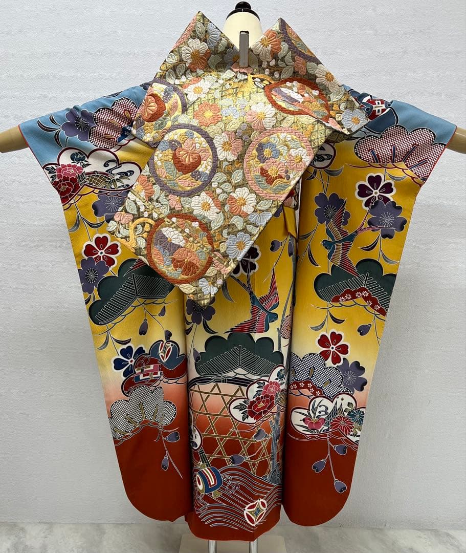 紅型染め　振り袖　フルセット　別誂長襦袢　成人式　美品　佐賀錦本唐織　753