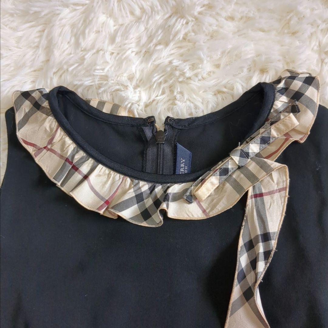 専用 極美品✨バーバリーロンドン ノースリーブワンピース ノバチェック シルク混