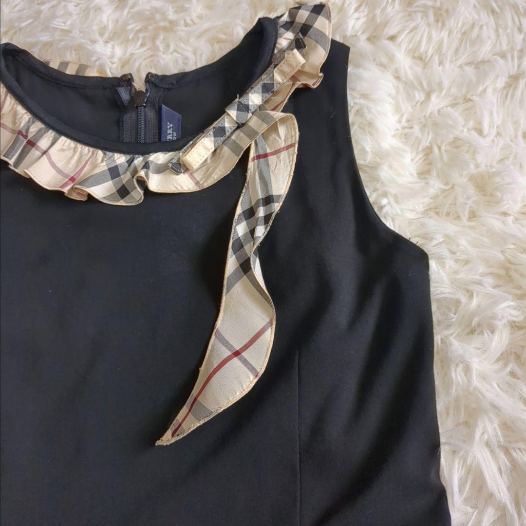 専用 極美品✨バーバリーロンドン ノースリーブワンピース ノバチェック シルク混