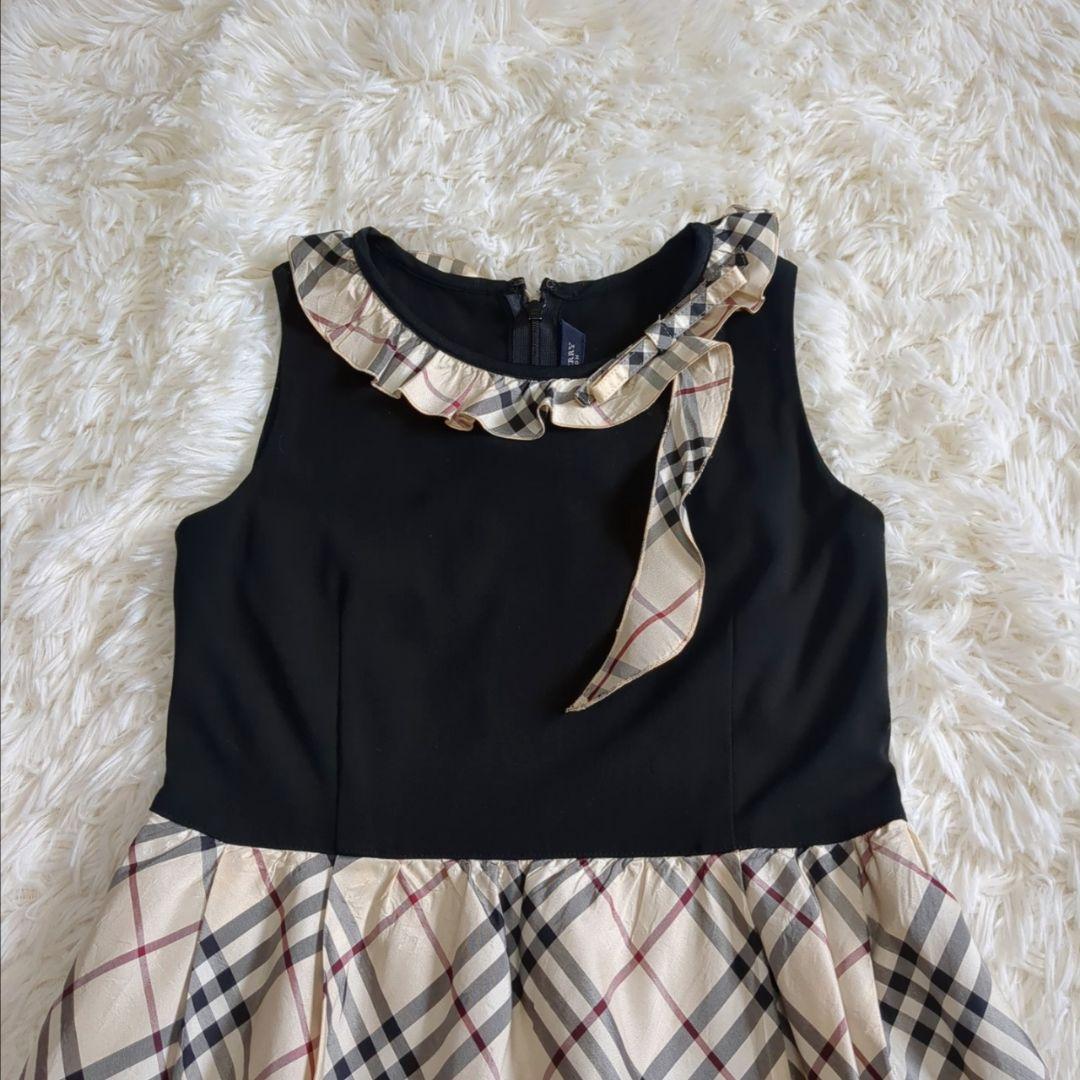 専用 極美品✨バーバリーロンドン ノースリーブワンピース ノバチェック シルク混