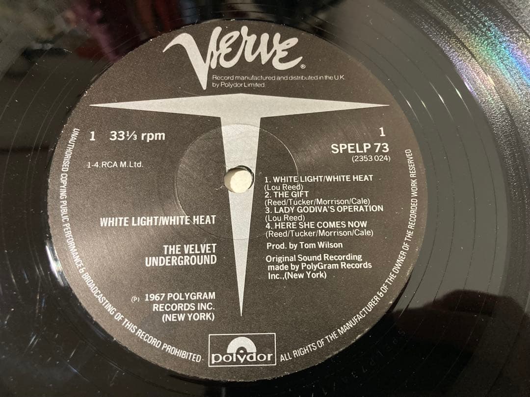velvet underground / white light〜　uk 盤LP