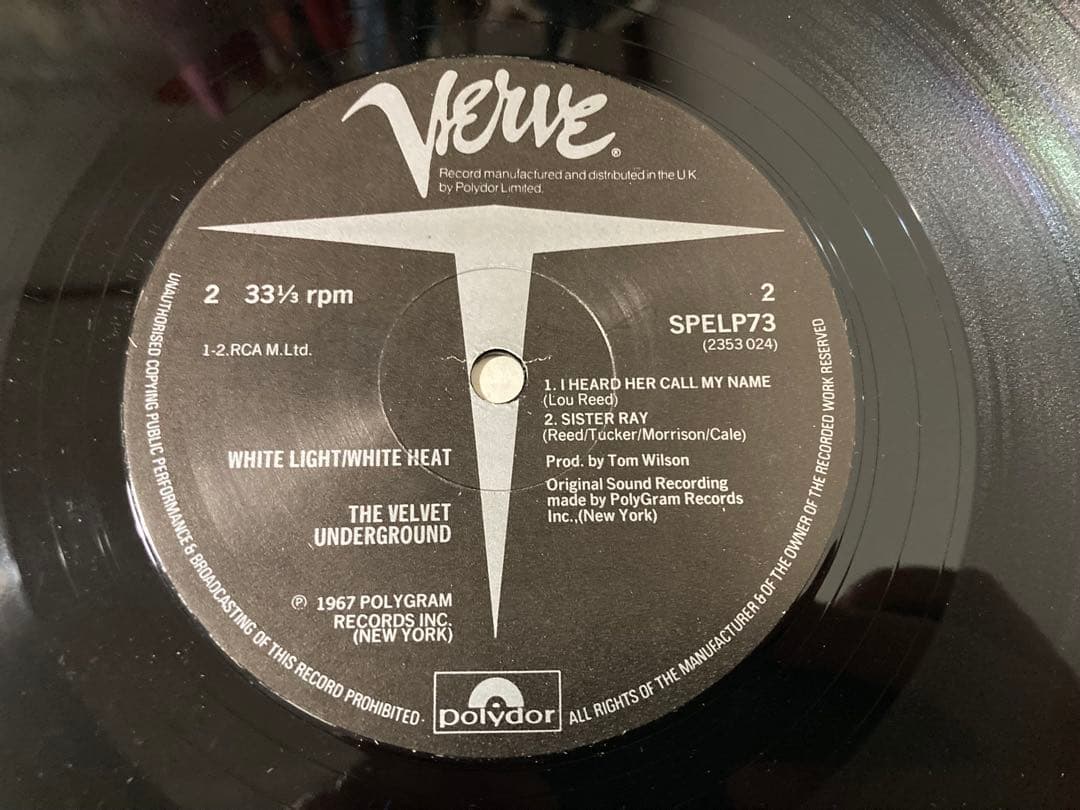 velvet underground / white light〜　uk 盤LP