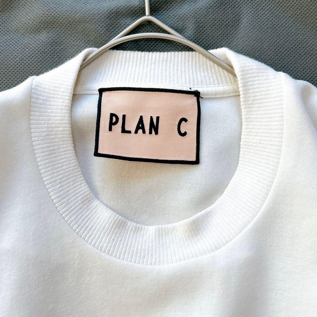 プランシー ビアンカ 刺繍 パッチ クルーネック スウェット トレーナー 白