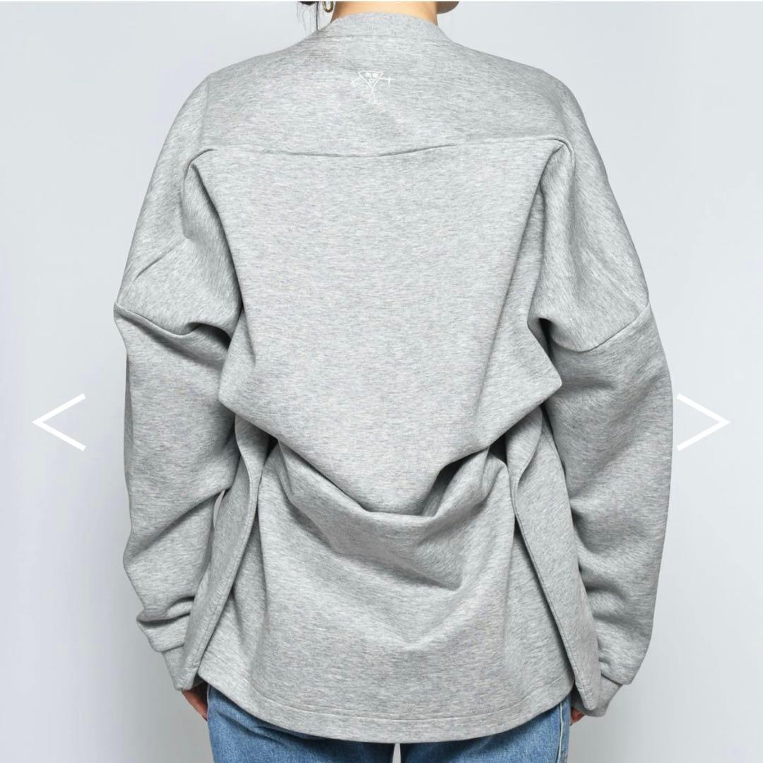 プランシー ビアンカ 刺繍 パッチ クルーネック スウェット トレーナー 白