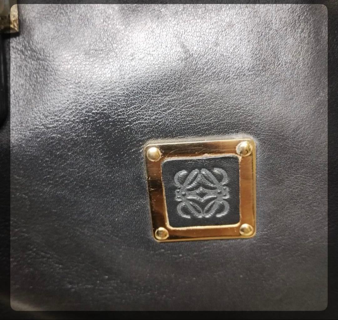 LOEWE ロエベ　アナグラム　ビジネスバッグ　ハンドバッグ　ブラック　レザー