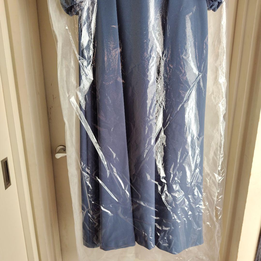 パーティーロングドレス　ブルー　レース