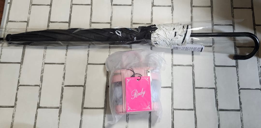 Rady ノベルティ フリルバイカラー 傘 ミニバニティショルダーバッグ 新品