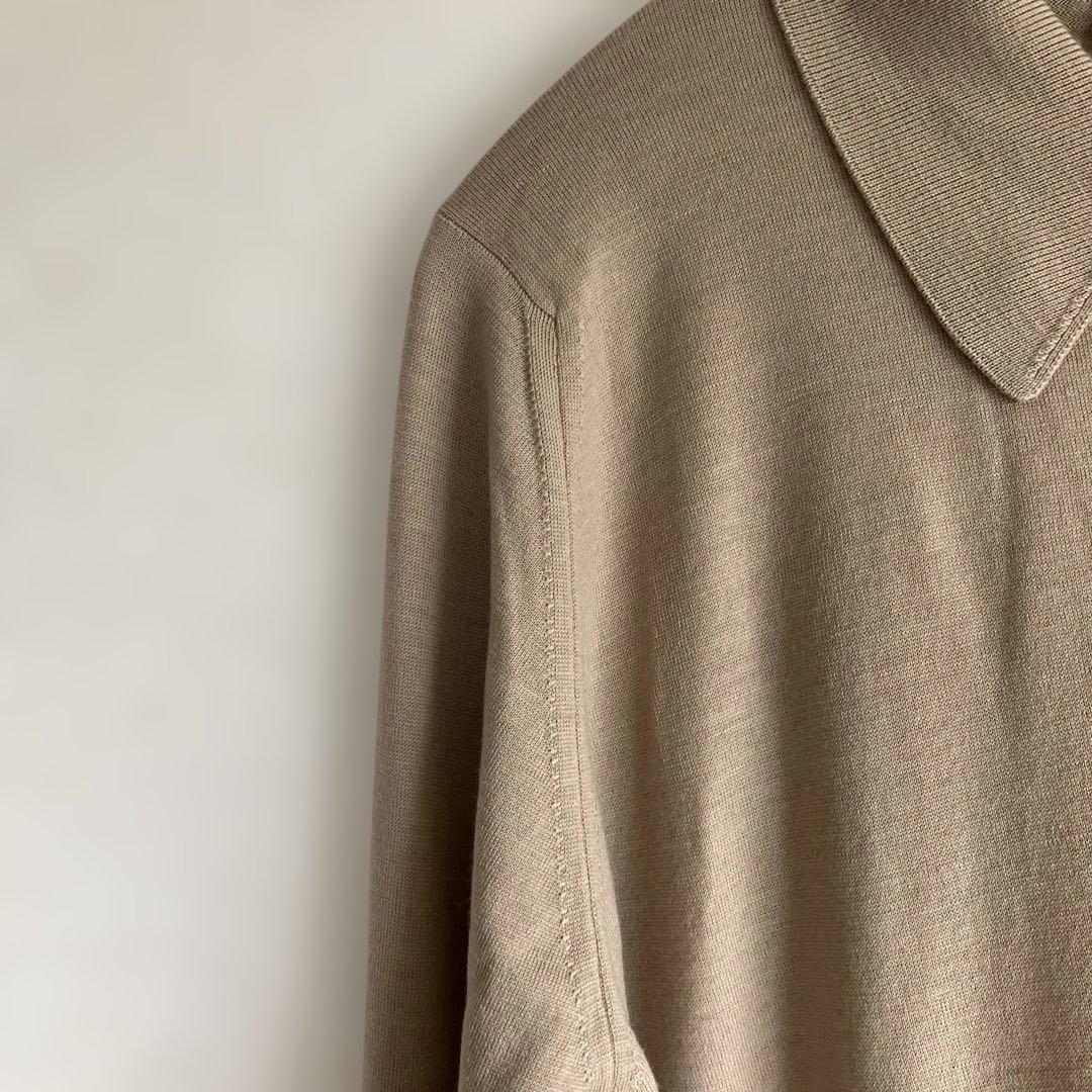 未使用　JOHN SMEDLEY 30G 長袖ニットポロシャツ