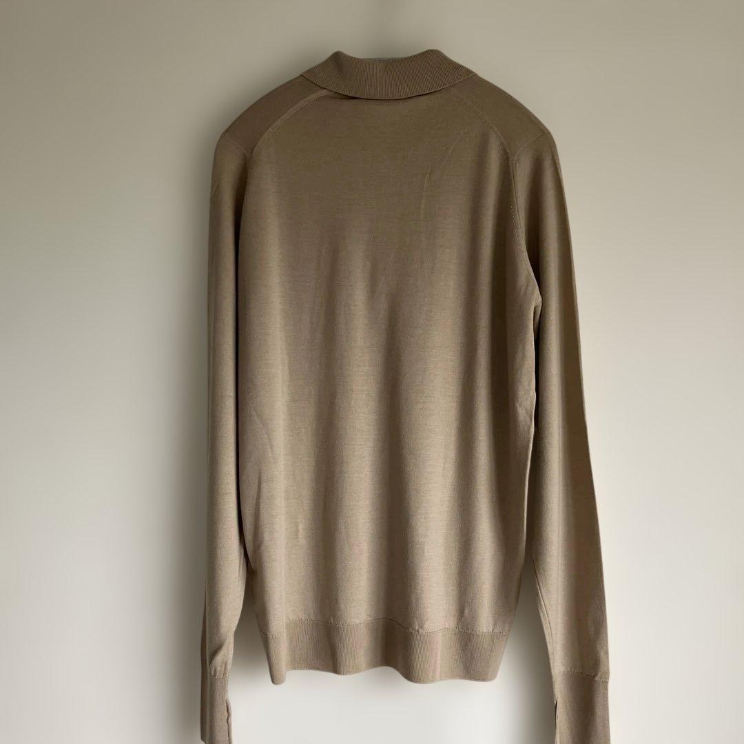 未使用　JOHN SMEDLEY 30G 長袖ニットポロシャツ