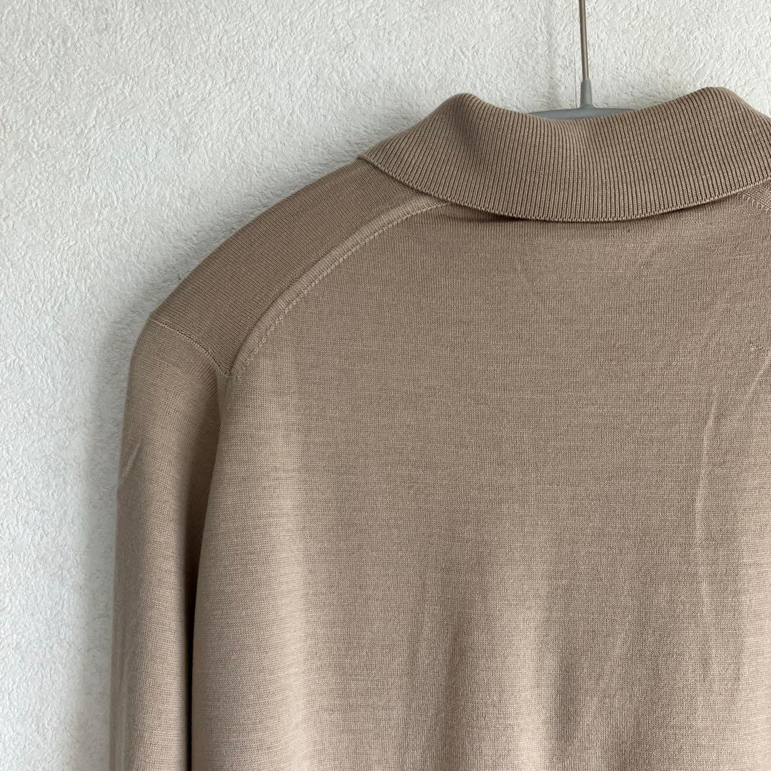 未使用　JOHN SMEDLEY 30G 長袖ニットポロシャツ