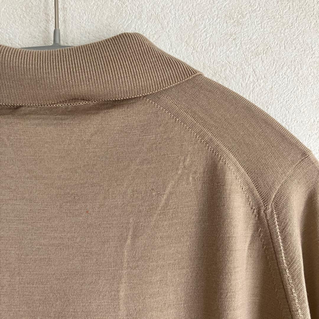 未使用　JOHN SMEDLEY 30G 長袖ニットポロシャツ