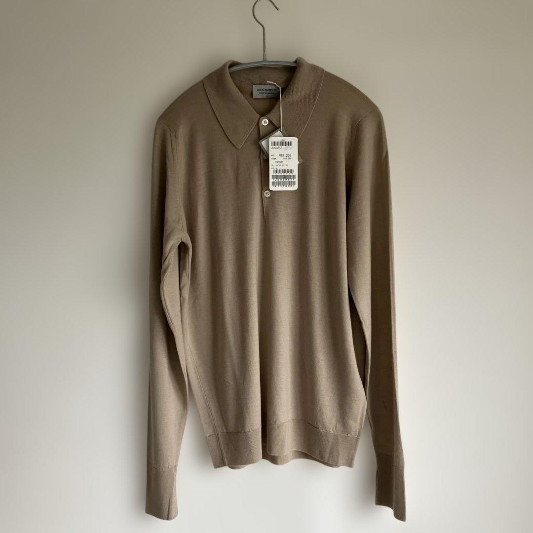 未使用　JOHN SMEDLEY 30G 長袖ニットポロシャツ
