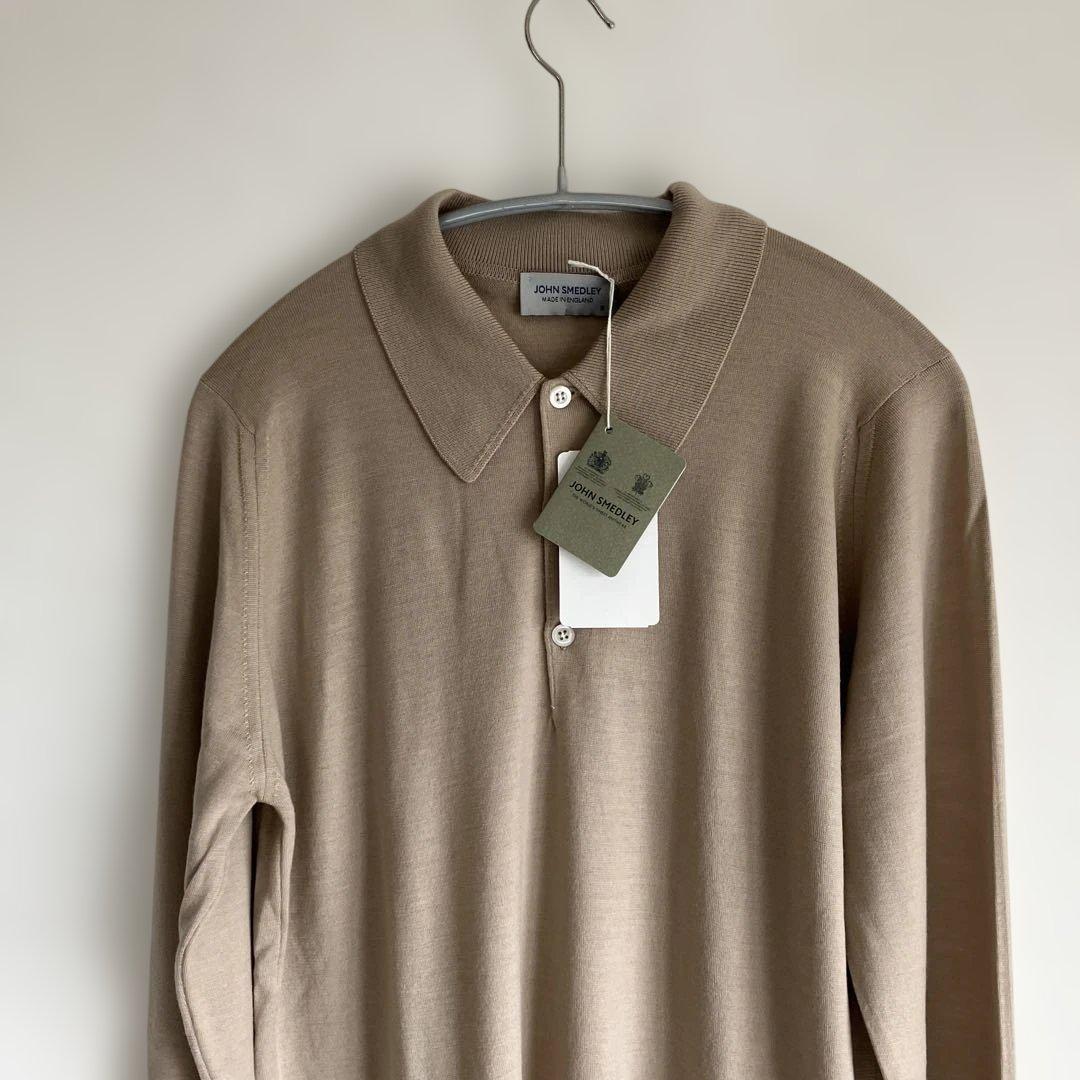 未使用　JOHN SMEDLEY 30G 長袖ニットポロシャツ