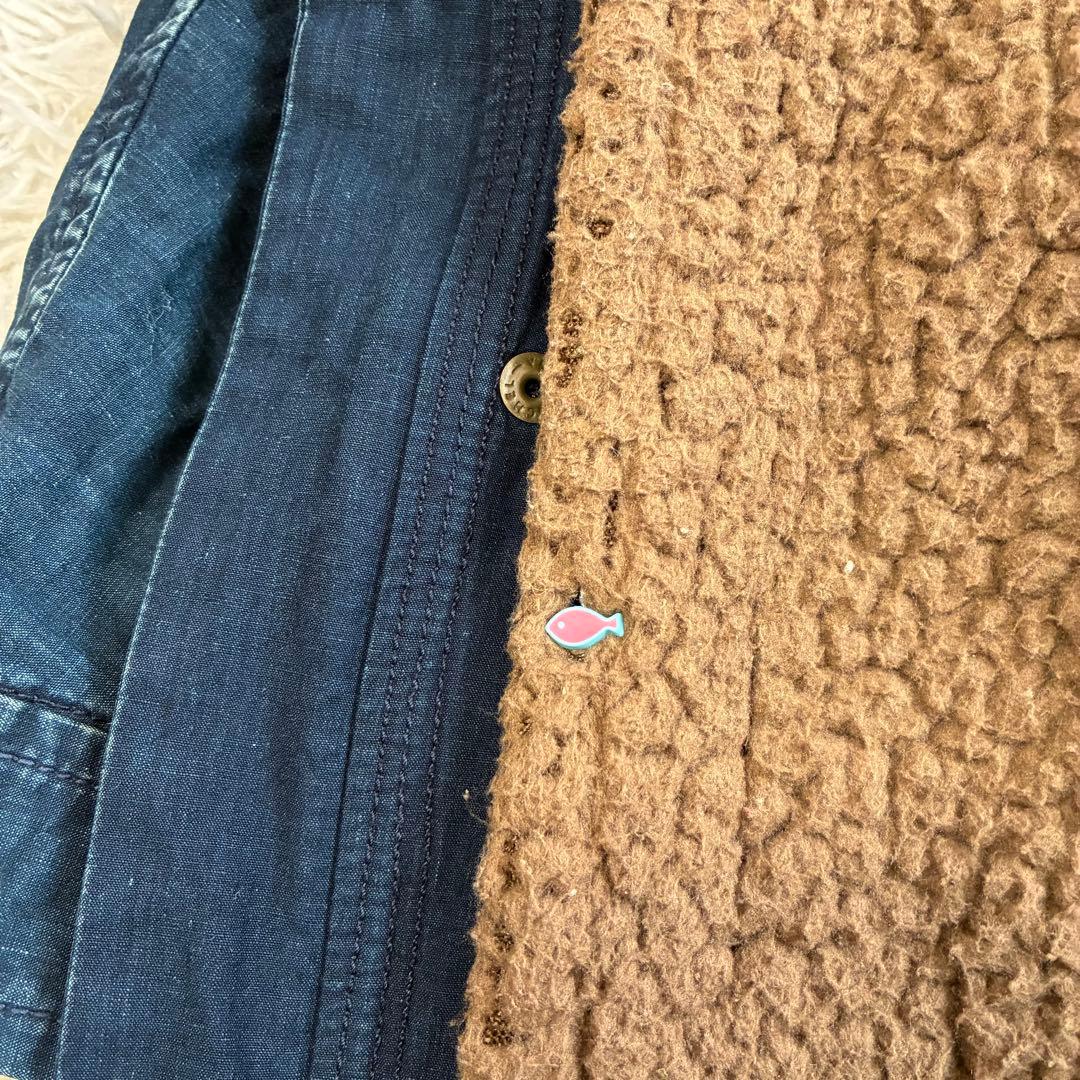 PAL'LAS PALACE インディゴ染め 裏ボア デニム コート ジャケット