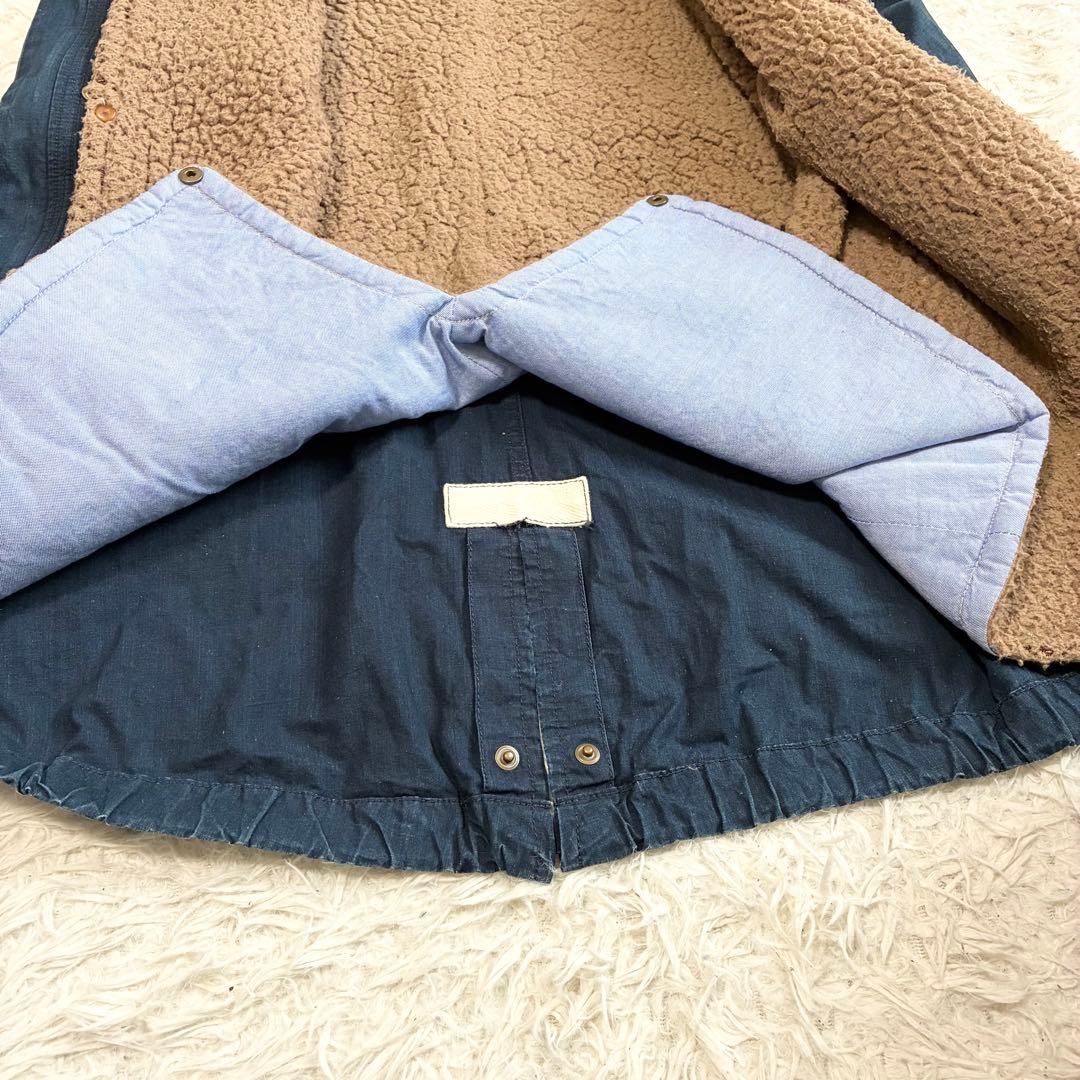 PAL'LAS PALACE インディゴ染め 裏ボア デニム コート ジャケット