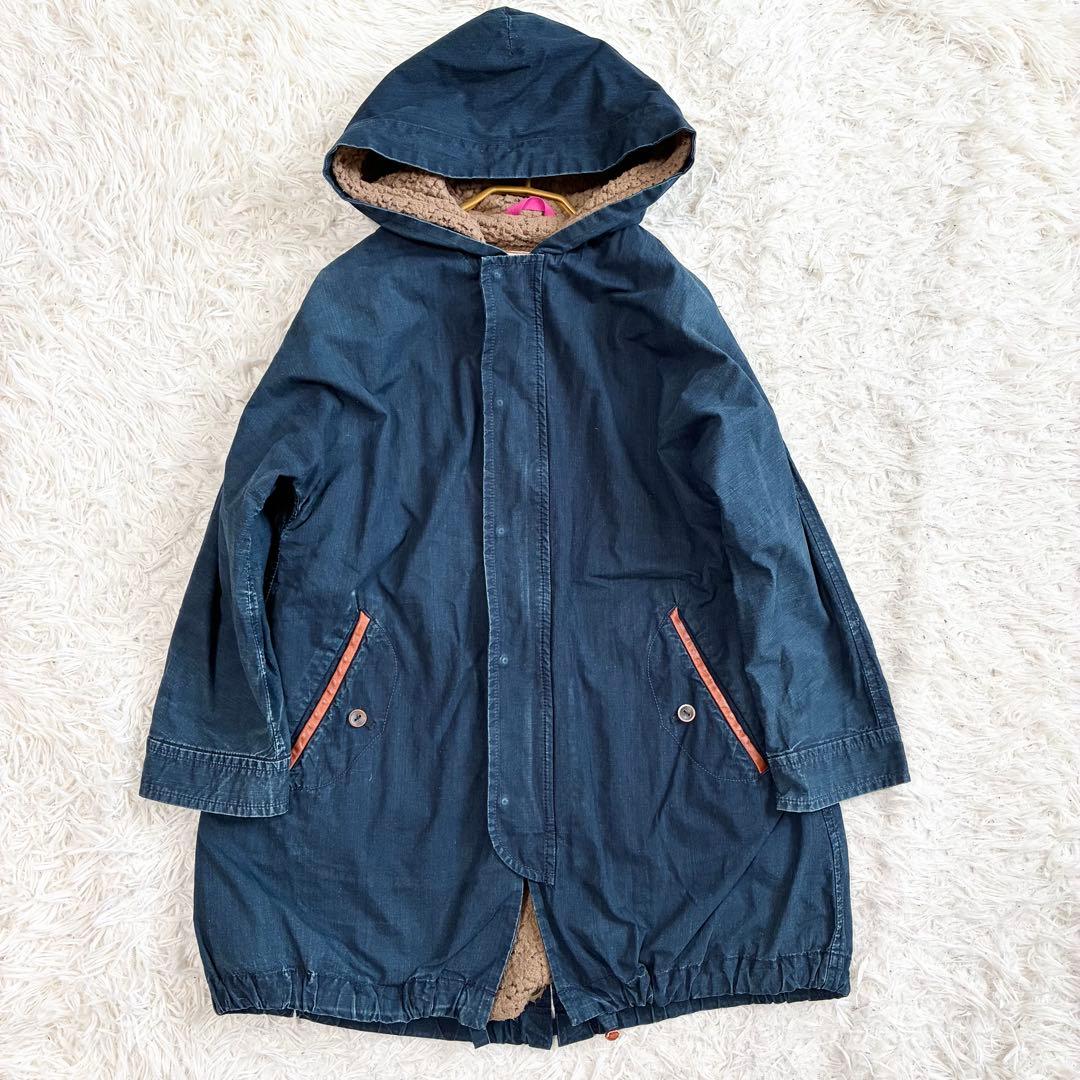 PAL'LAS PALACE インディゴ染め 裏ボア デニム コート ジャケット