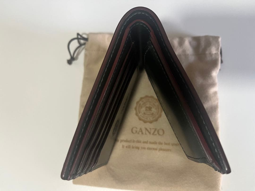 GANZO 二つ折り財布 エイボン　ブリティッシュグリーン