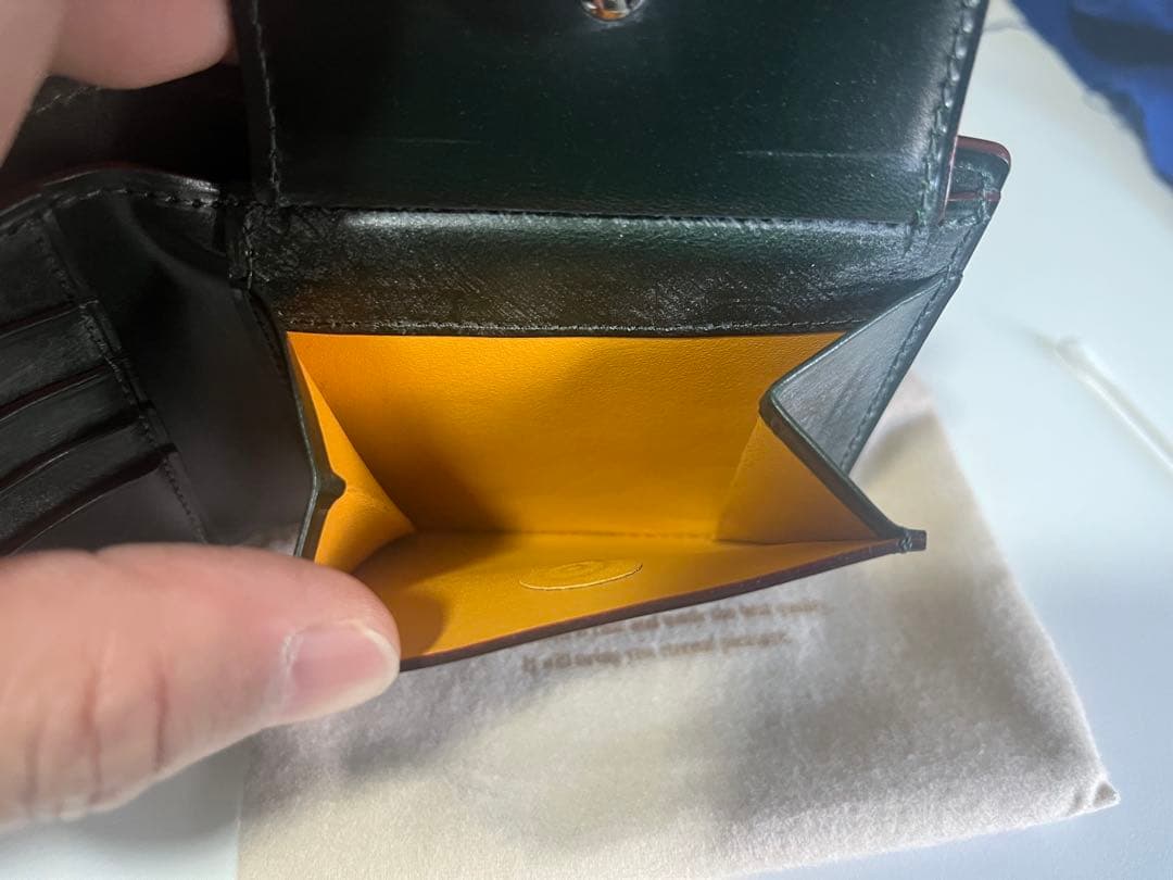 GANZO 二つ折り財布 エイボン　ブリティッシュグリーン
