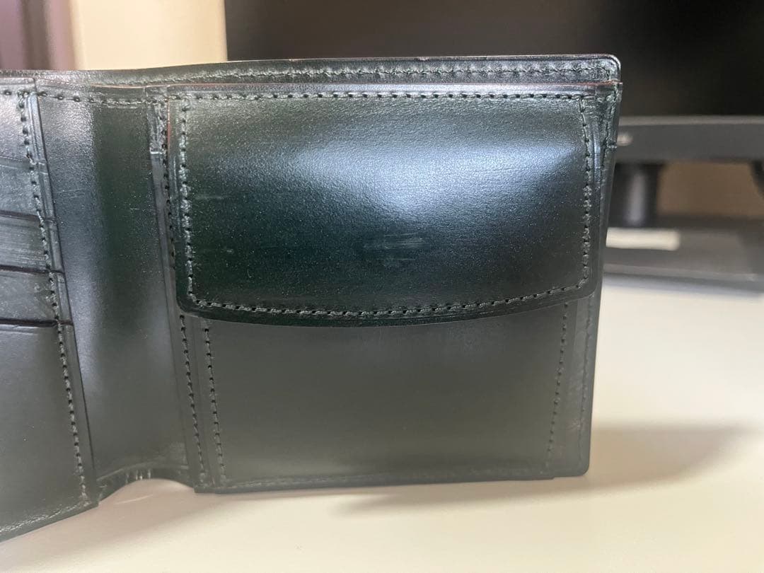 GANZO 二つ折り財布 エイボン　ブリティッシュグリーン