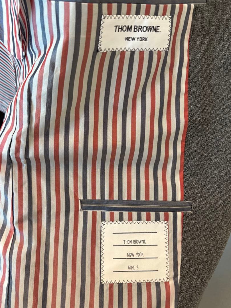 THOM BROWNE トムブラウン　スーツ　セットアップ　グレー　サイズ2