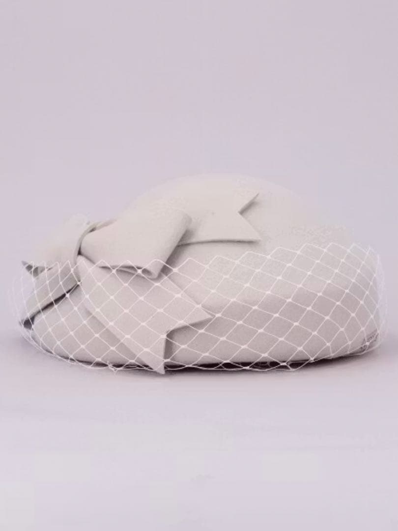 CA4LA RIBBON BERETライトグレー ベレー帽 リボン