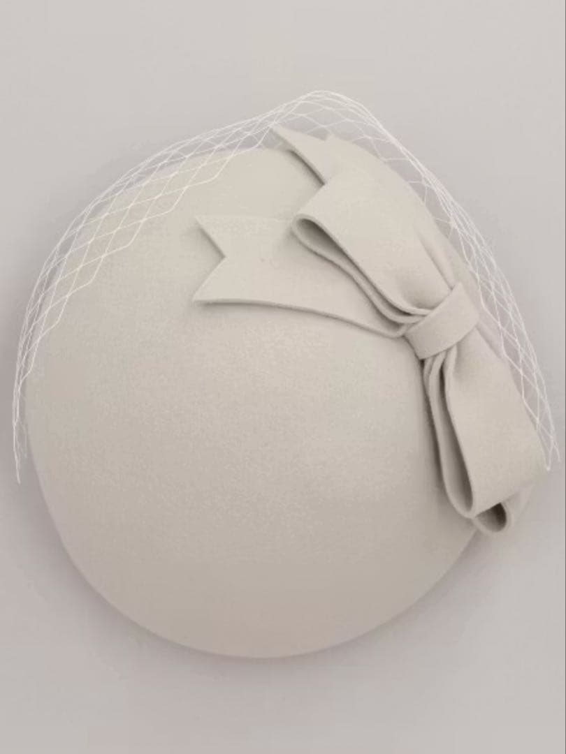 CA4LA RIBBON BERETライトグレー ベレー帽 リボン