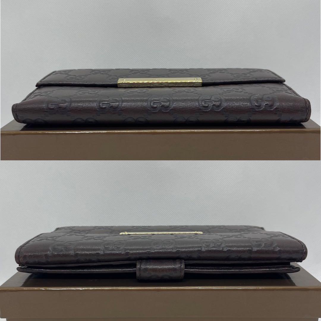 【美品/箱付】グッチ 112715・0416 GG柄 長財布 二つ折り 小銭入れ